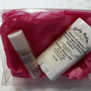 Body balm lip balm set